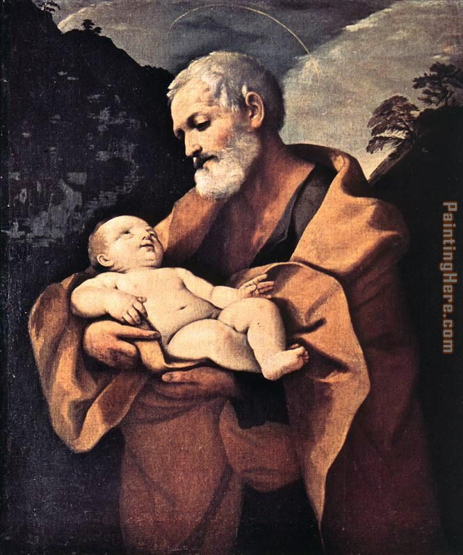 St Joseph painting - Guido Reni St Joseph art painting
